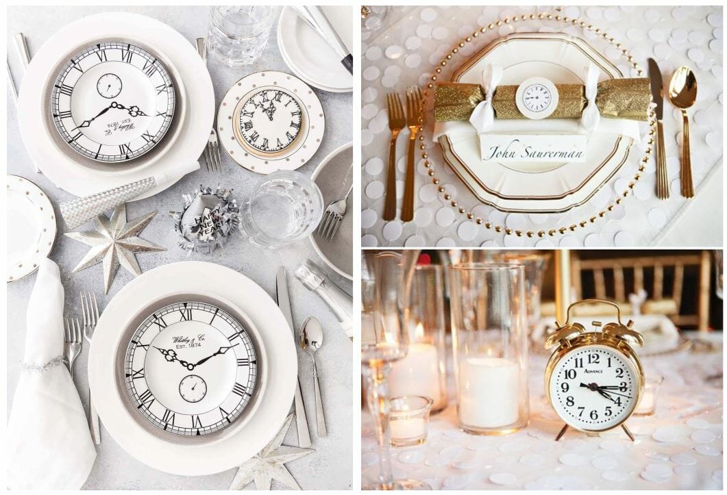 new year's eve home decorating ideas clocks