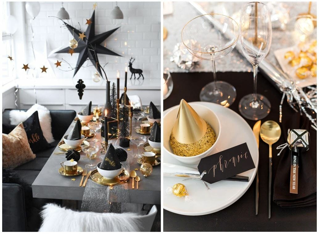 new year's eve home decorating ideas table centerpiece
