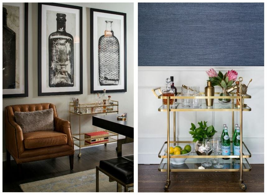 bar cart styling ideas with tools