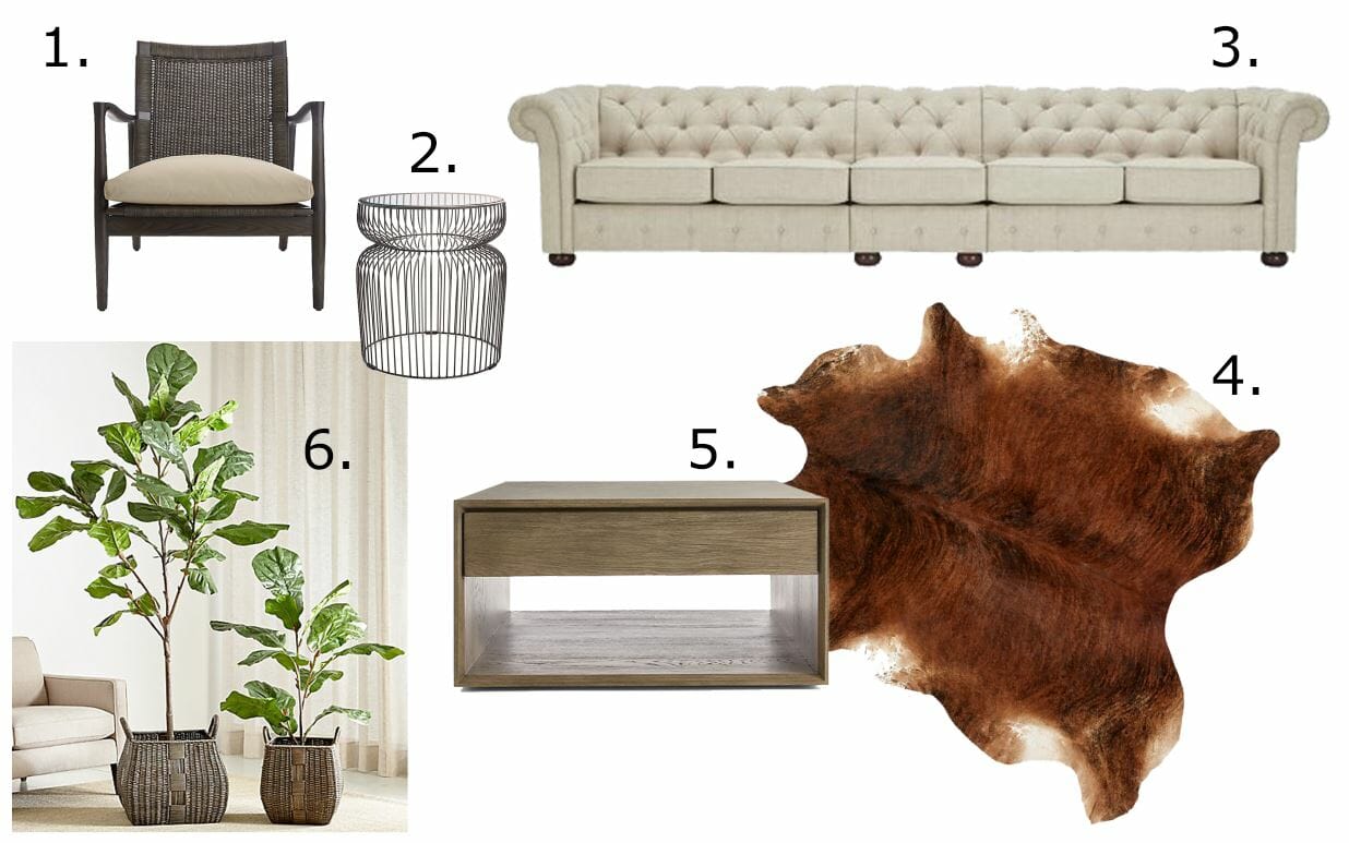 get the look - modern rustic living room design