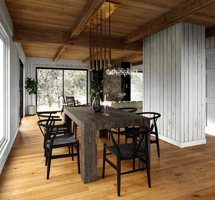 modern rustic living room design online - decorilla
