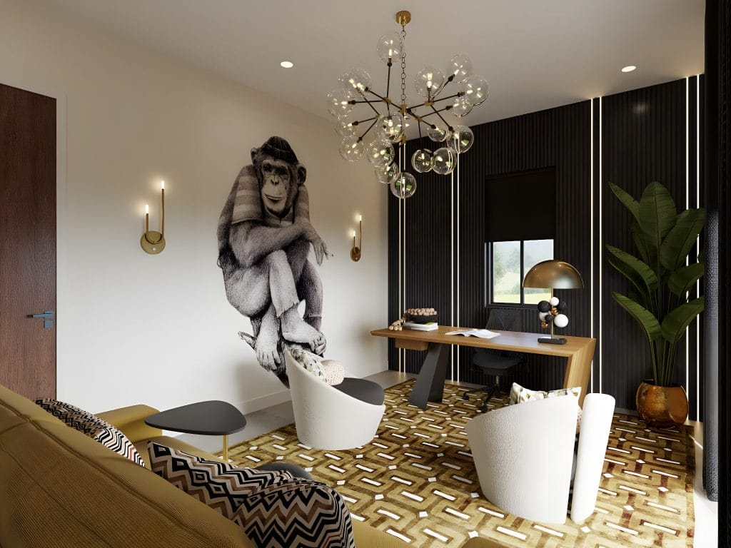 Home office design ideas visualization by Decorilla designer, Casey H.