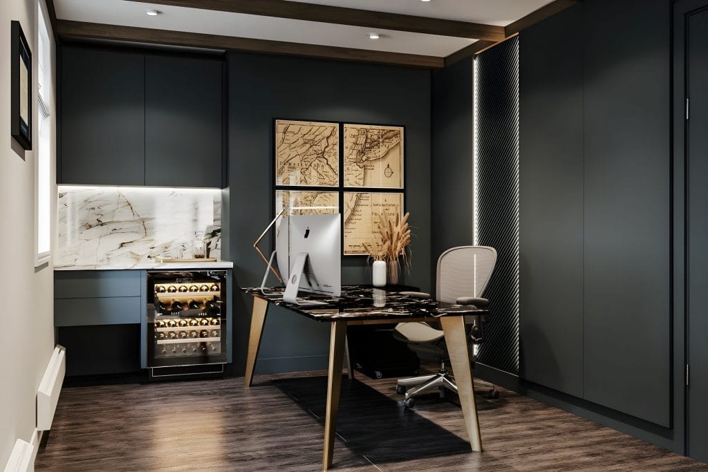 Home office design ideas visualization by Decorilla designer, Mladen C.