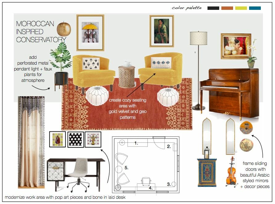 eclectic moodboard design