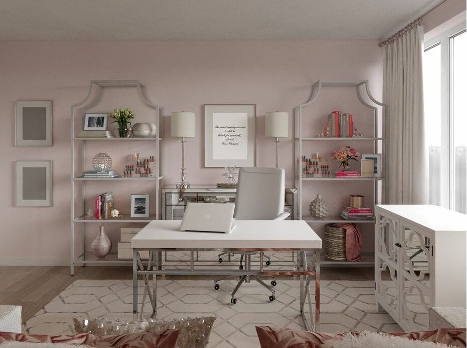 femenine home office design ideas