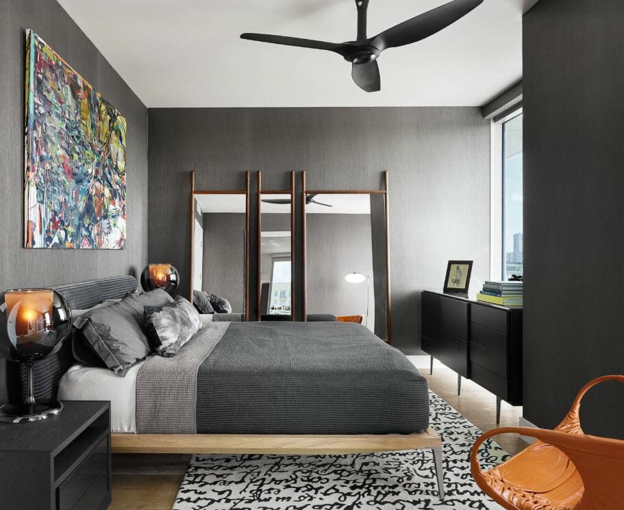 Before & After: Masculine Bedroom Design Online with a Contemporary Twist