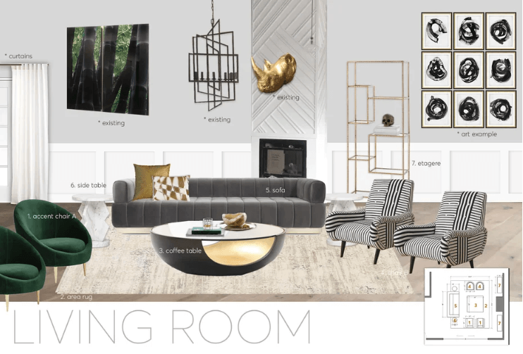 contemporary new home concept board