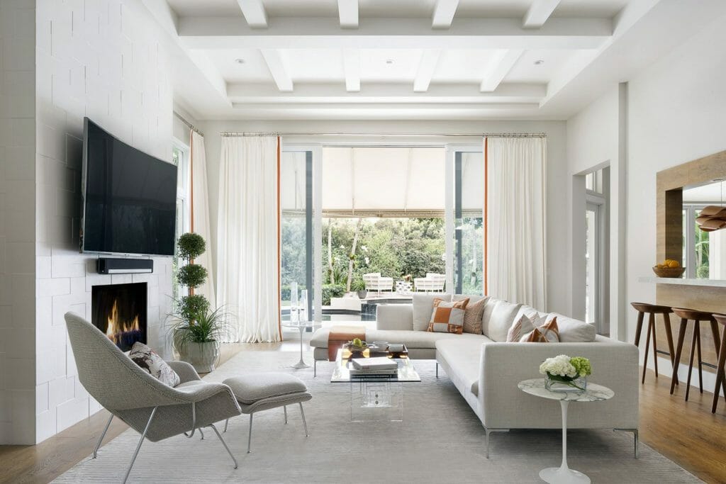 Contemporary living room design open plan