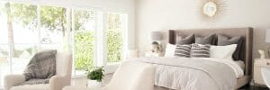 Beautiful transitional zen master bedroom interior design