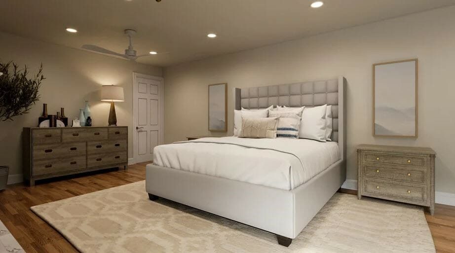 Calming zen master bedroom design
