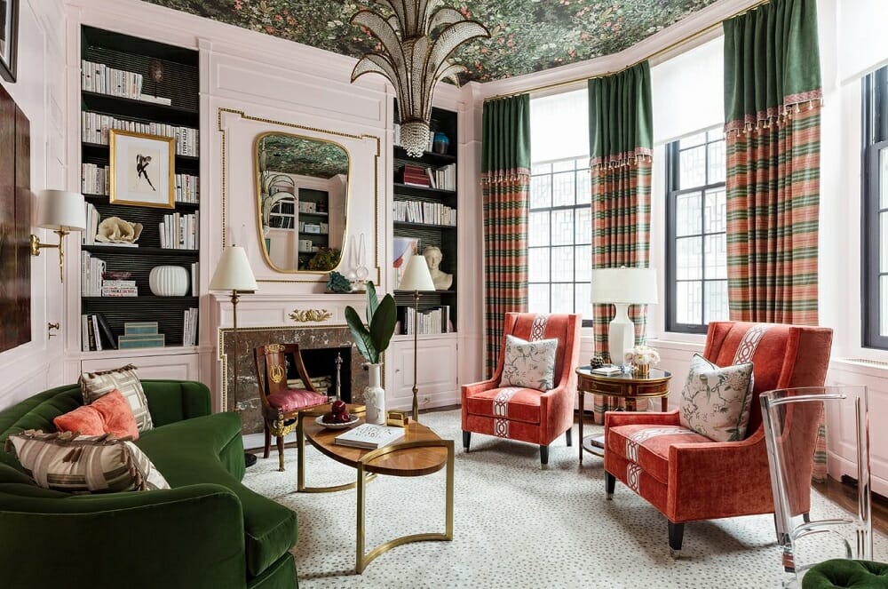 Maximalist lounge by the Corey Damen Jenkins interior design companies