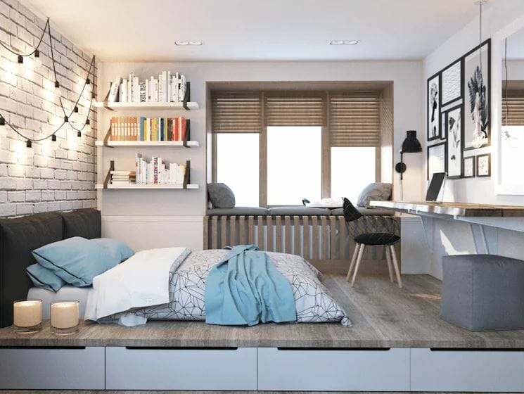 Small bedroom in a condo interior design