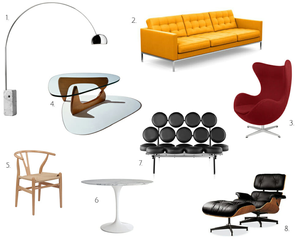 mid-century modern interior design's most iconic furniture