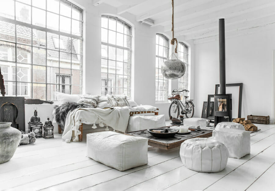 All White Scandinavian Decor