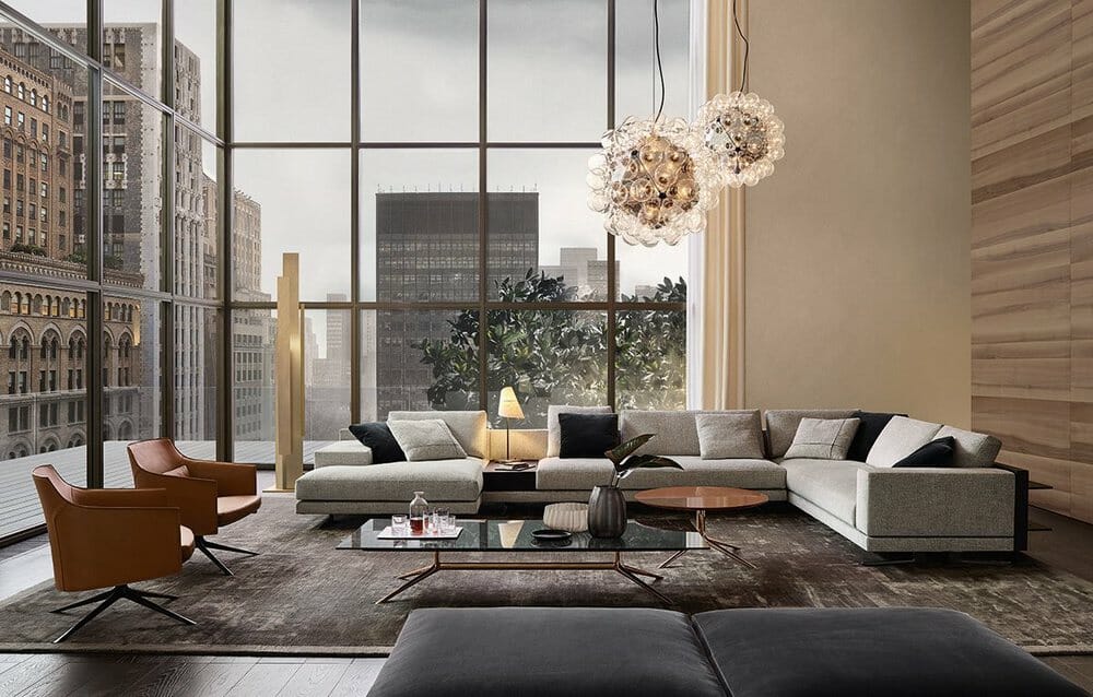 High-end living room furniture by Poliform