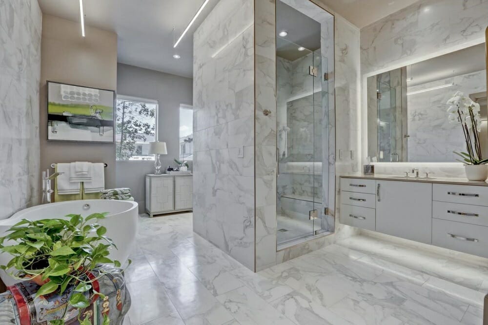 Luxurious bathroom design by one of the top Atlanta interior decorators