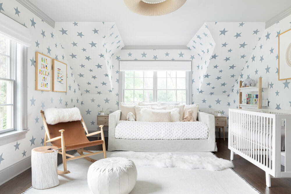 Scandinavian home decor in a cozy gender neutral nursery by Chango