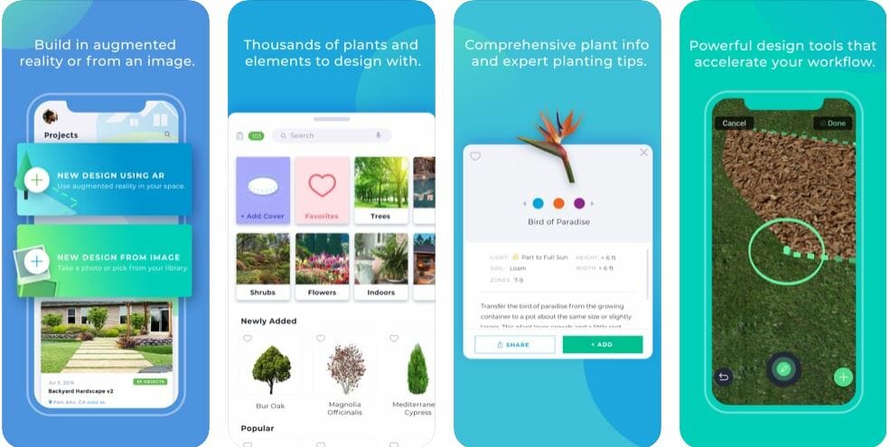 ICape online app voor terrasontwerp voor het ontwerpen van uw tuin