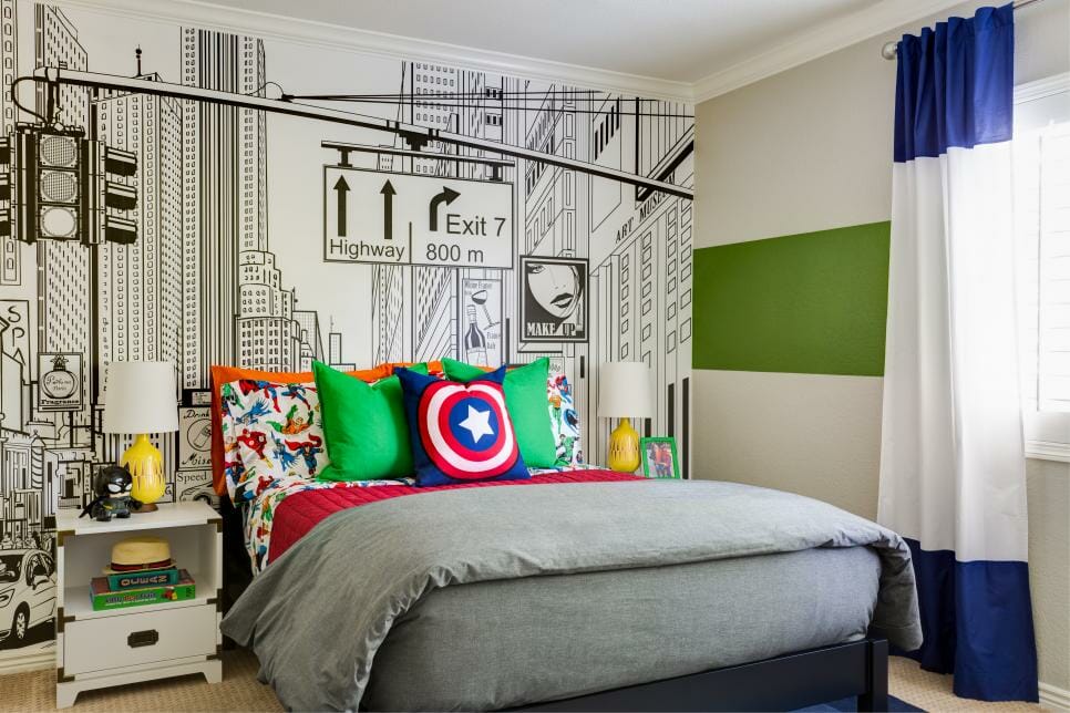 Comic-themed kids interior design