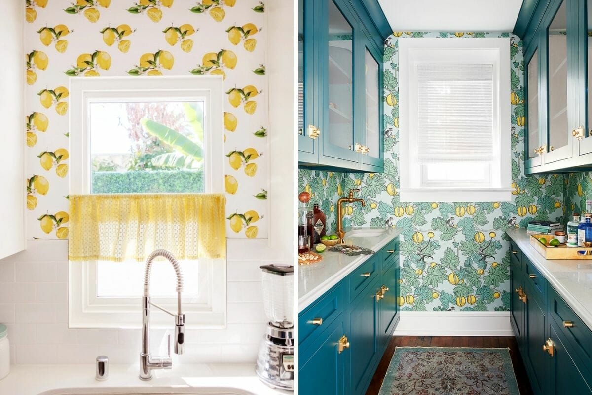 Fruit-themed kitchen wallpaper ideas give a fresh look