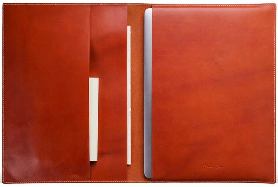 Leather tablet cover by Hentley available through gift cards