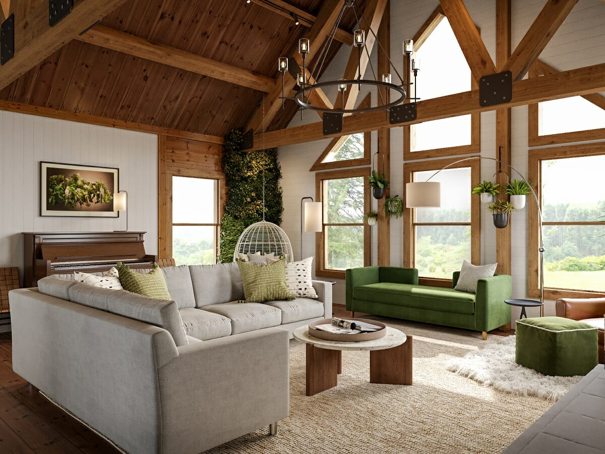 Modern cabin interior ideas for a great room