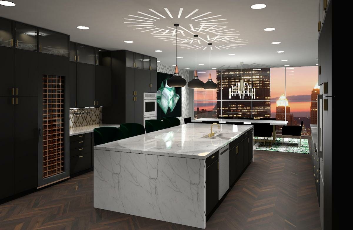 Modern highrise Atlanta interior design by Decorilla designer, Deidre B.