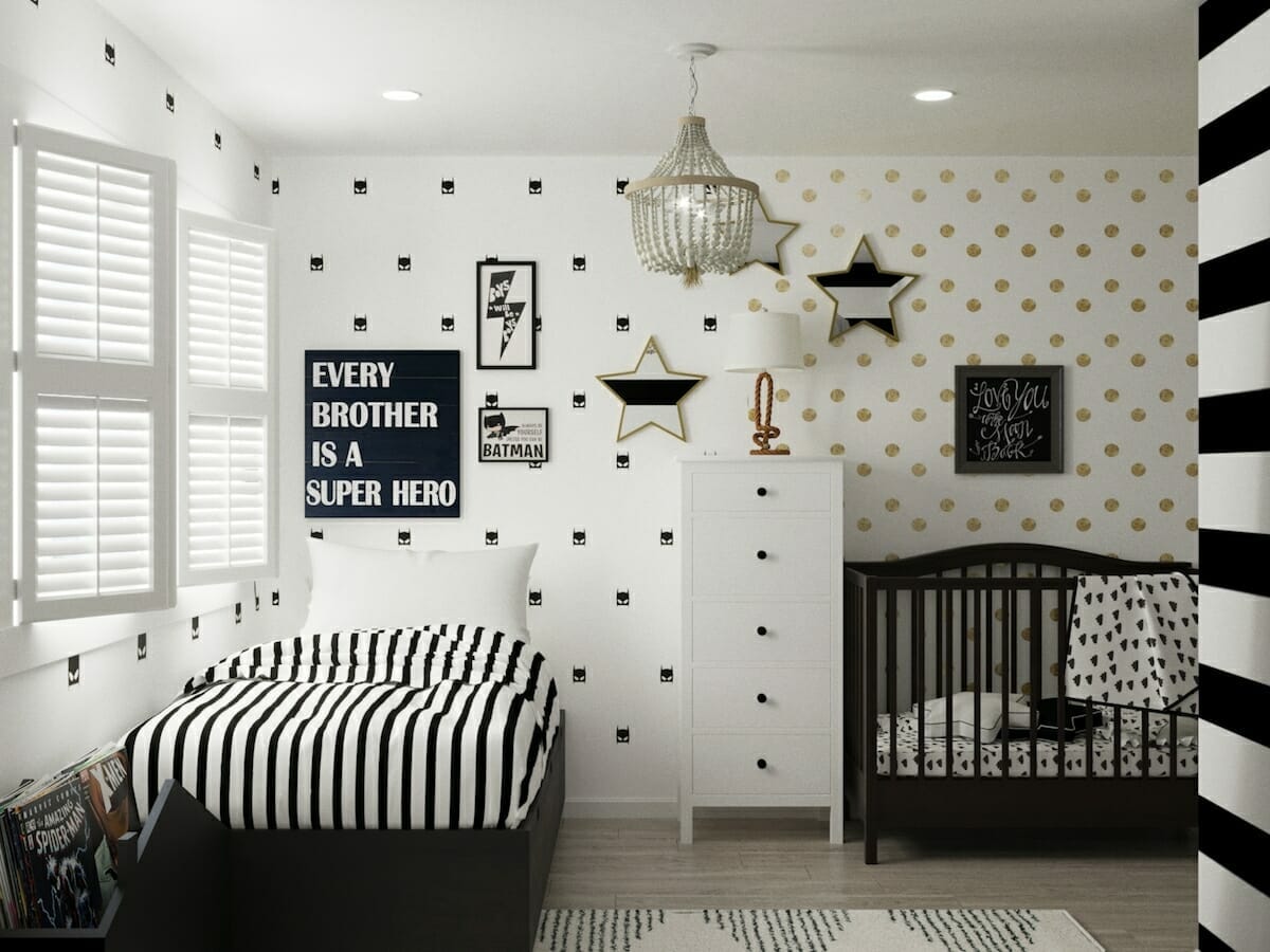 Split Design Children's Wallpaper Ideas by Hannah D.