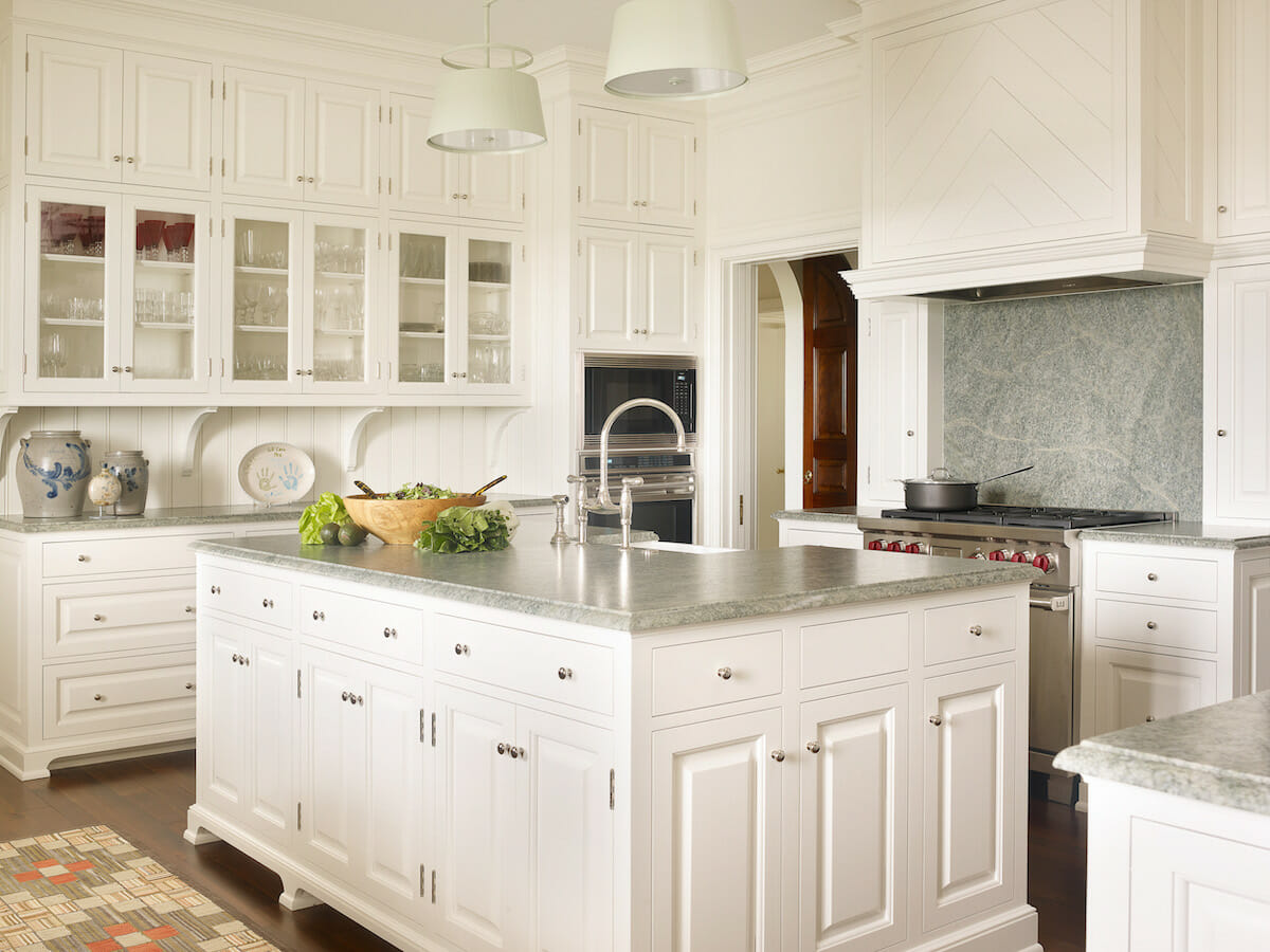 traditional white kitchen by caroline willis