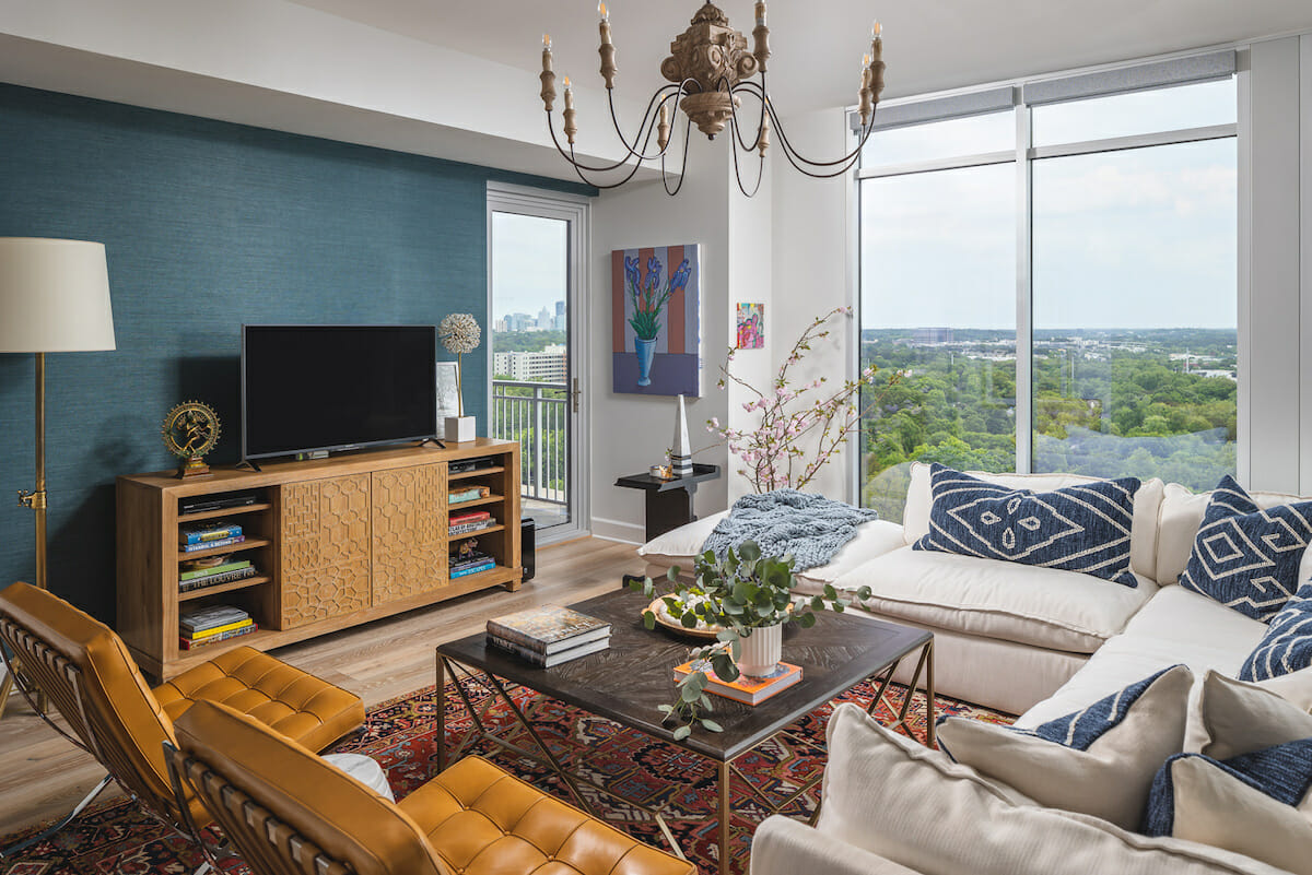 eclectic lounge by top interior designers atlanta vanessa mitchell