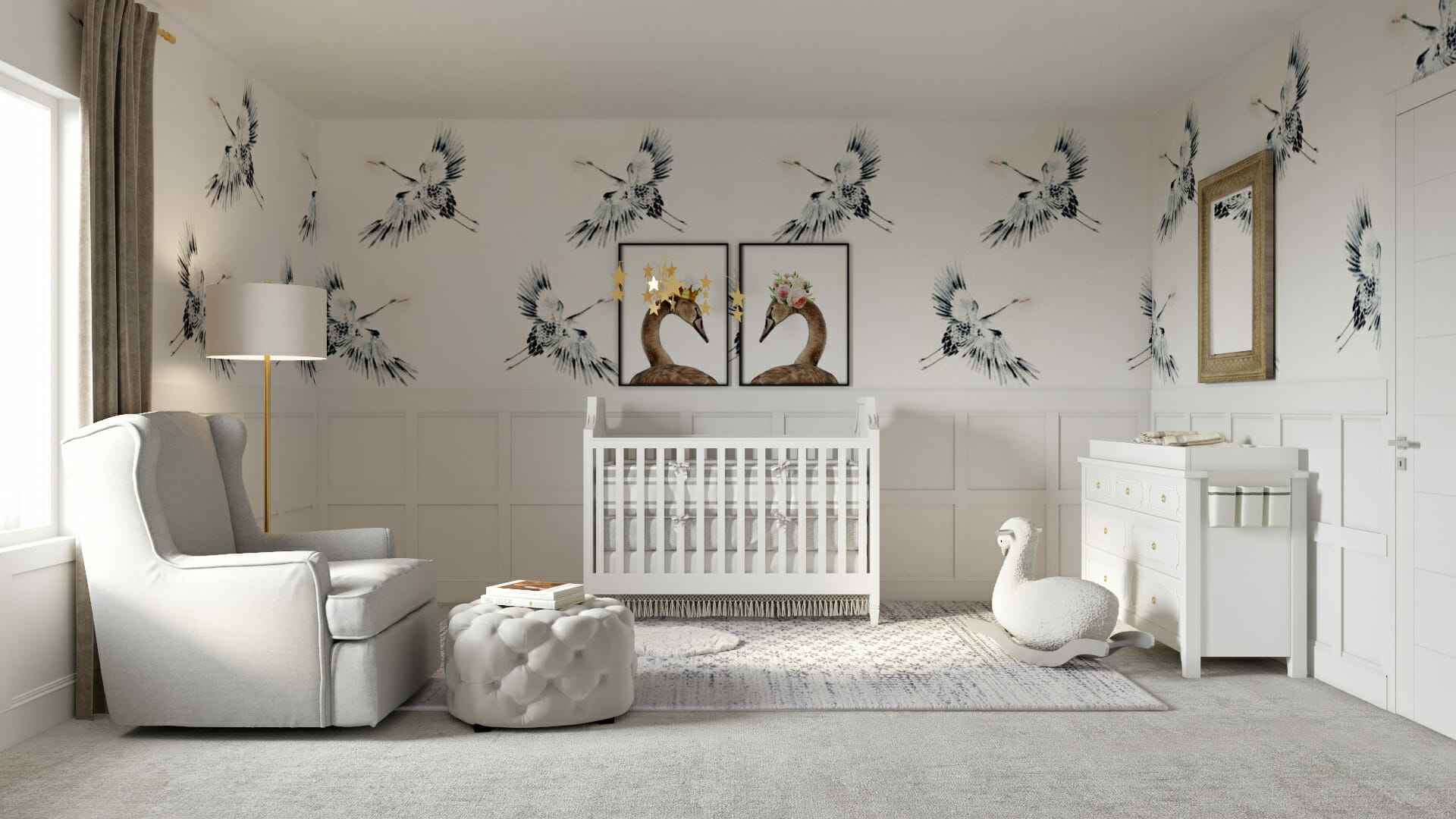 minimal nursery wallpaper design