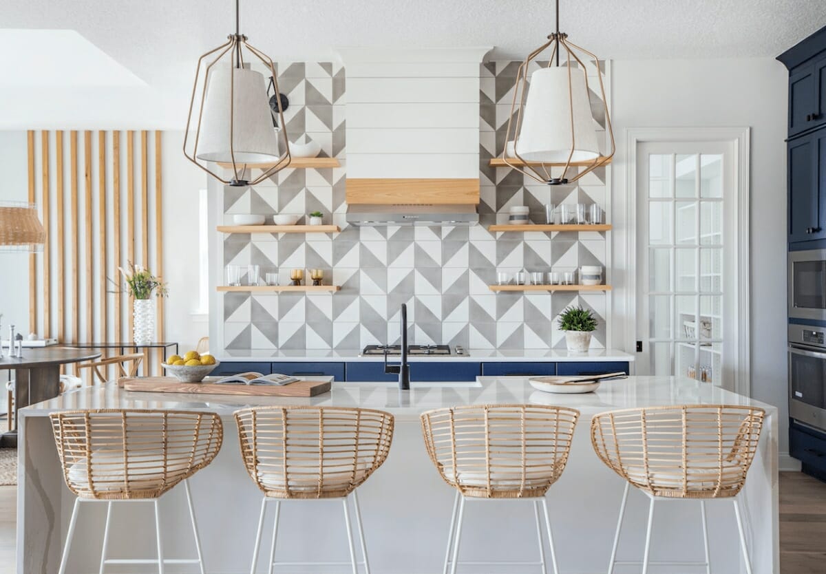 Chevron kitchen tiles