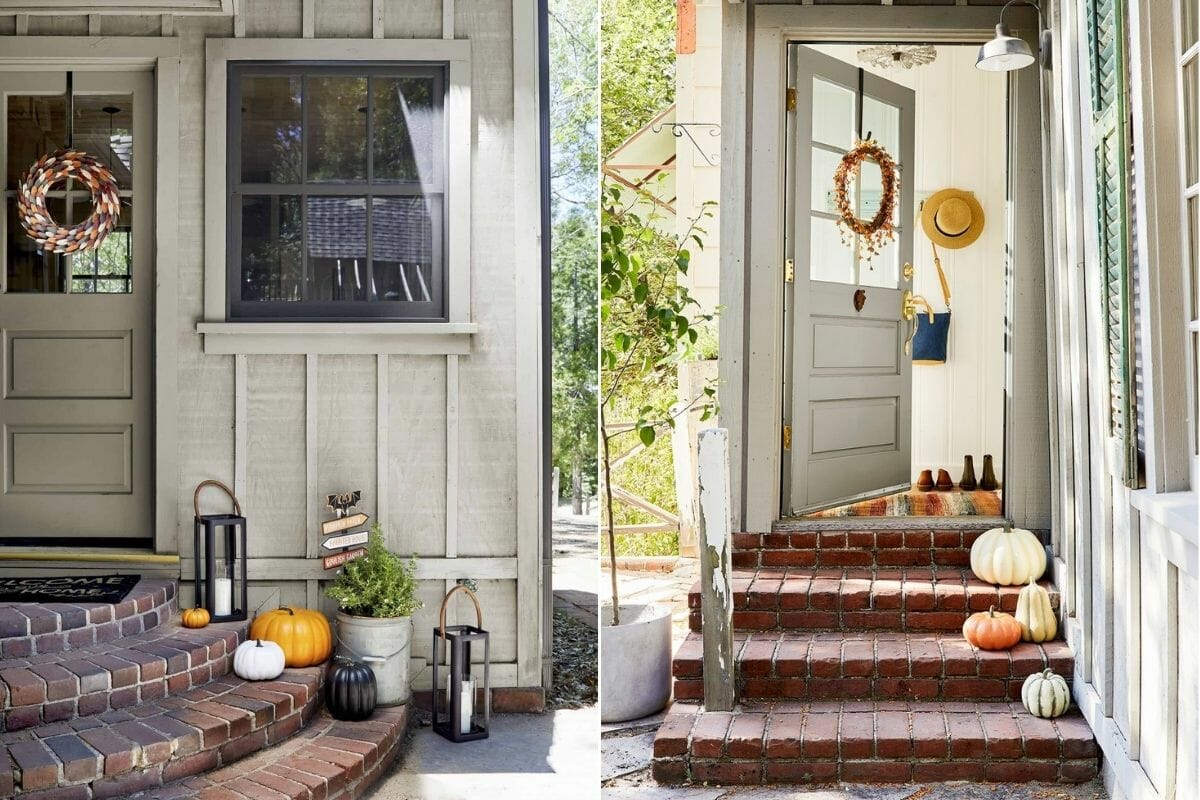 Simple and elegant Thanksgiving wreath decorating ideas