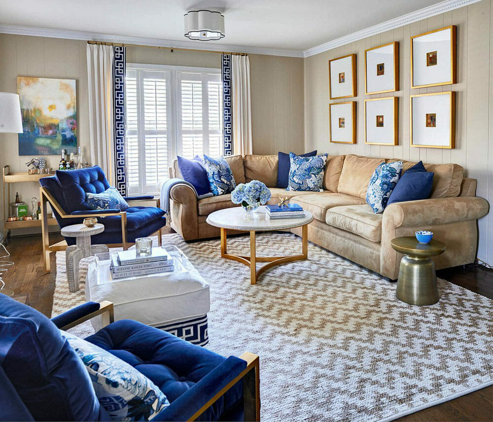 living room by on of the top-charlotte-interior-designers-traci-zeller
