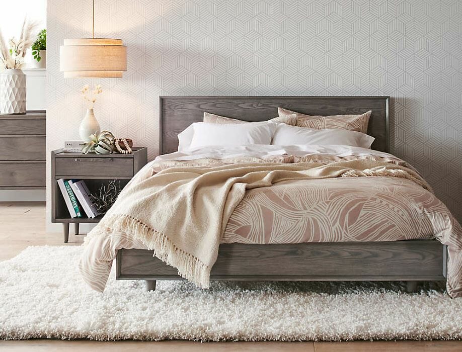 Crate and Barrel Cyber Monday bed deals for a romantic wintery bedroom