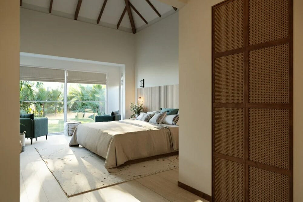 modern coastal decor for a bedroom
