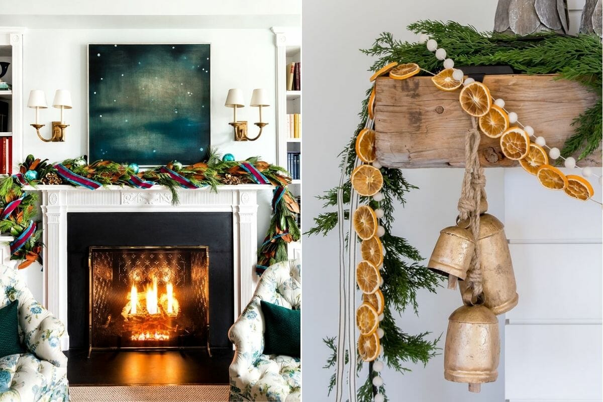 Alternative Christmas decorating ideas for a mantle