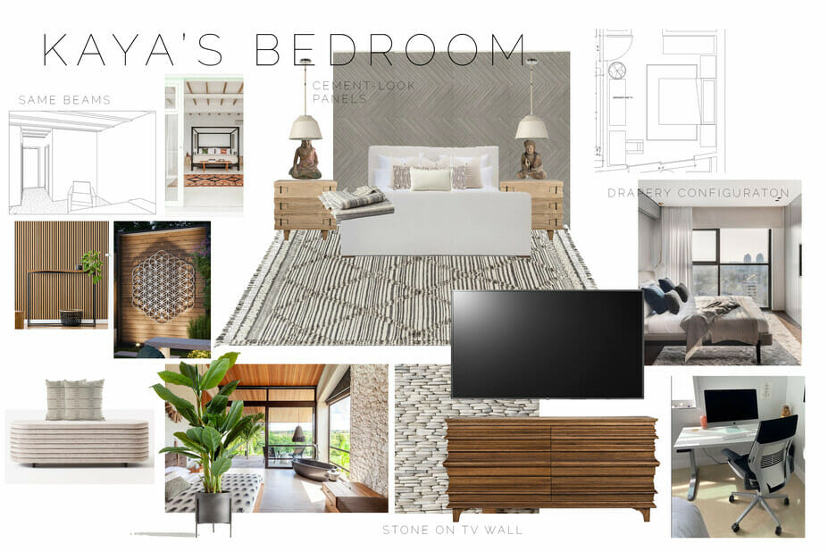 Decorilla bedroom interior design near me moodboard