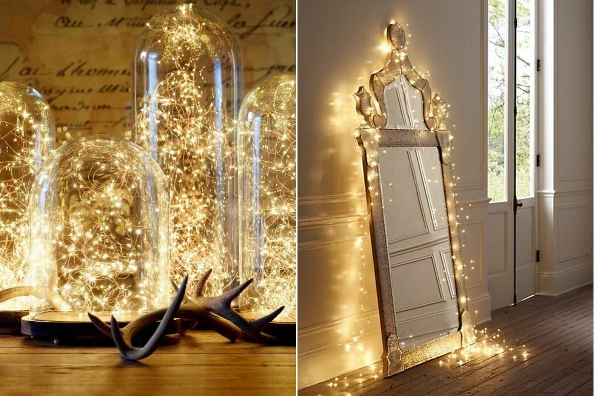 Fairy lights set the mood when you decorate for new year's eve