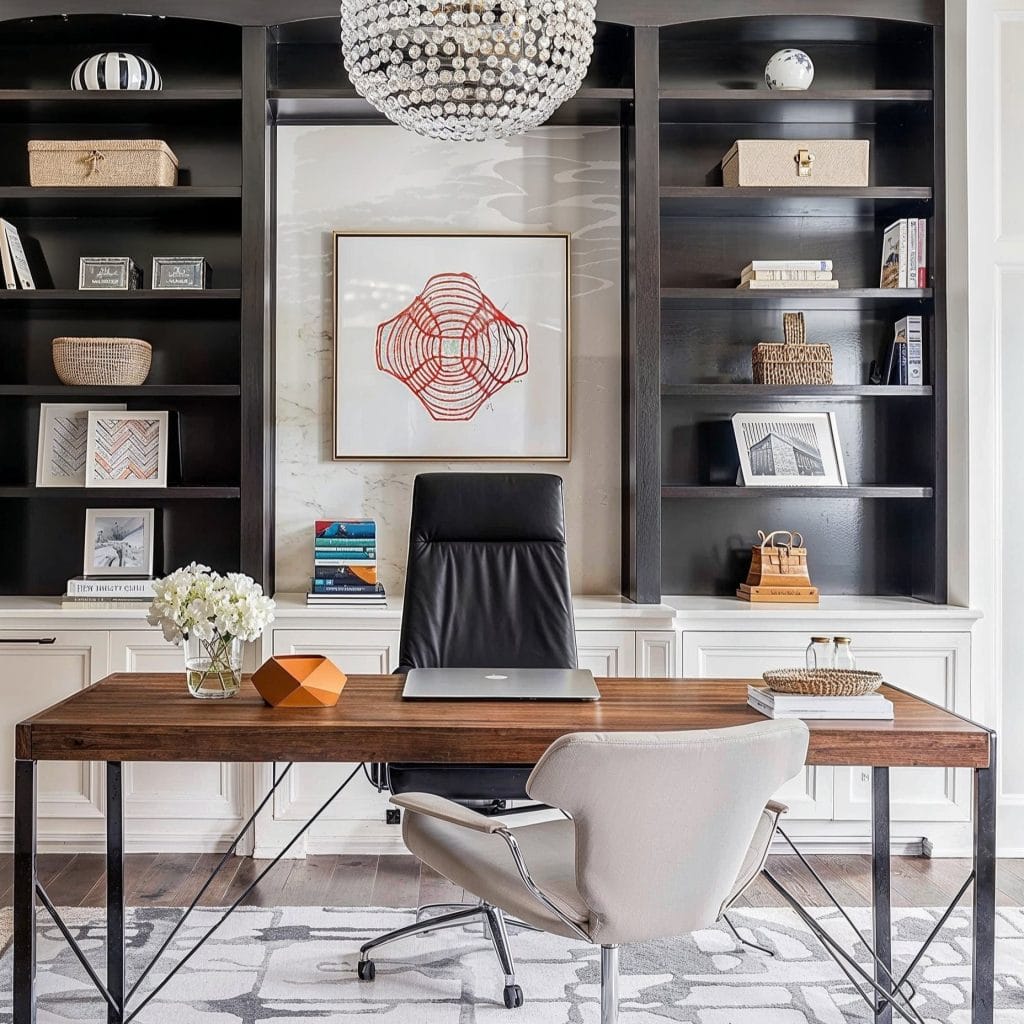 Home office background by Decorilla