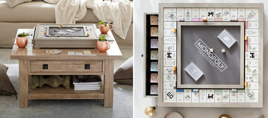 Wooden monopoly as an interior design present