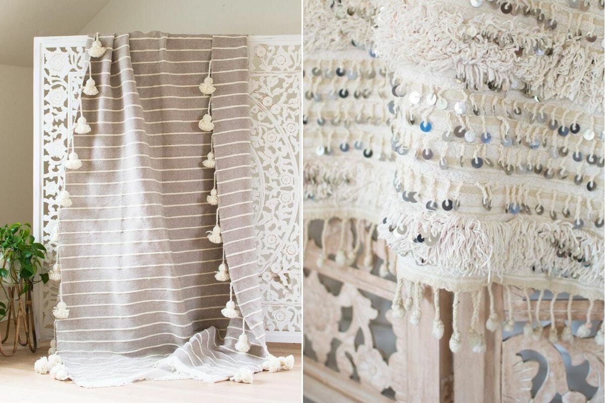 interior design ornaments like throws make great presents for the holidays