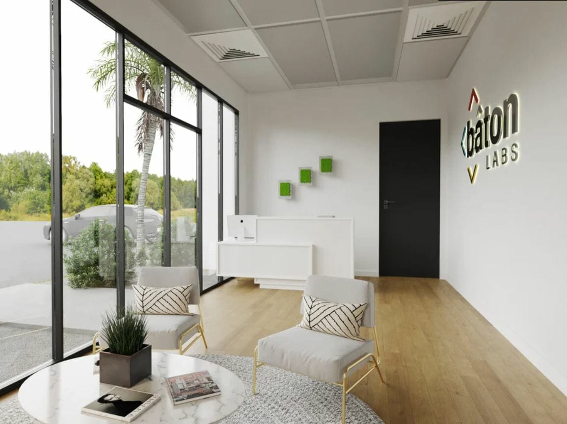 Scandinavian office design with a white modern look