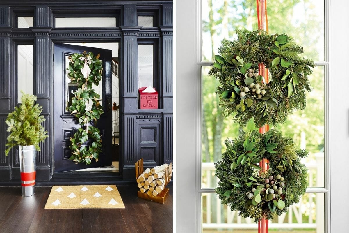 Stacked winter wreath ideas