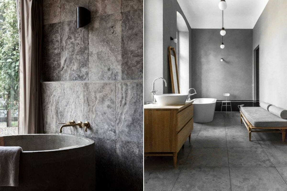 Large-format bathroom tile trends