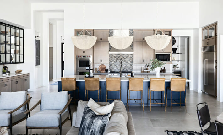 Lauren Lerner Interior Designer Living and Kitchen Room