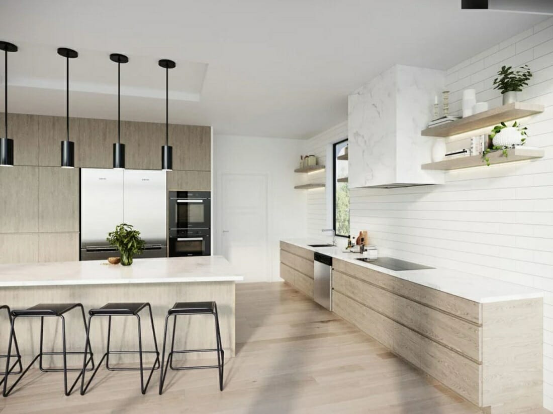 Online kitchen design result - sleek modern interior
