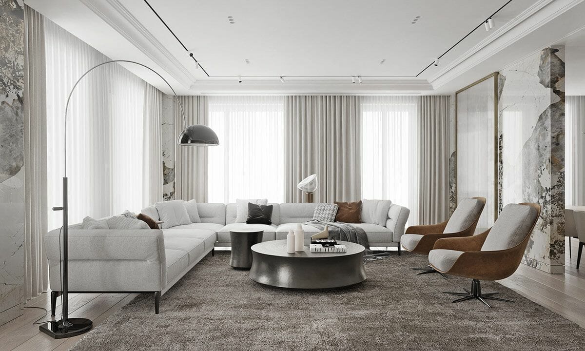 contemporary home interior design living room