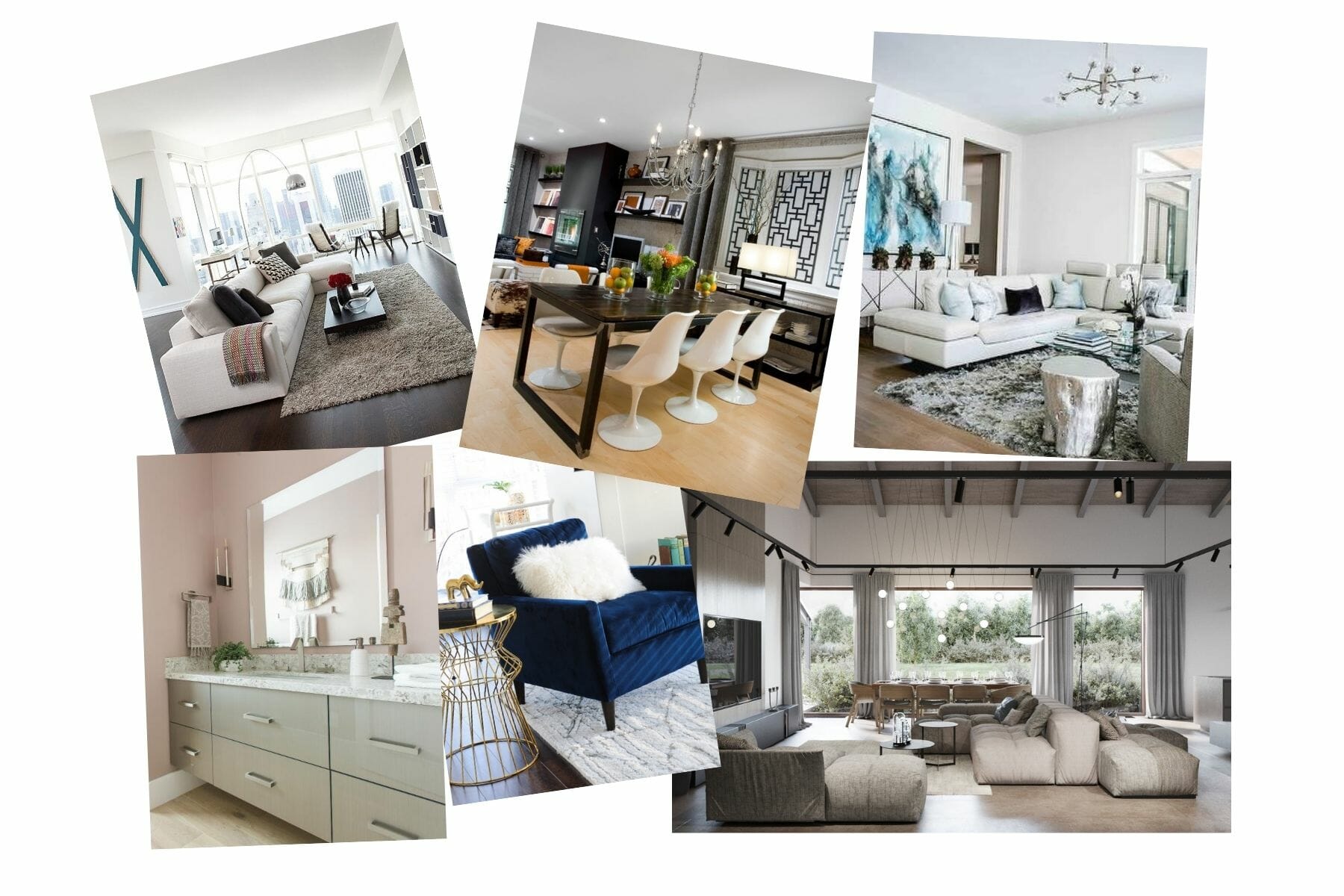 contemporary home interior mood board