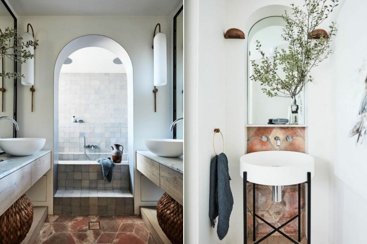 earth bathroom color trends 2021